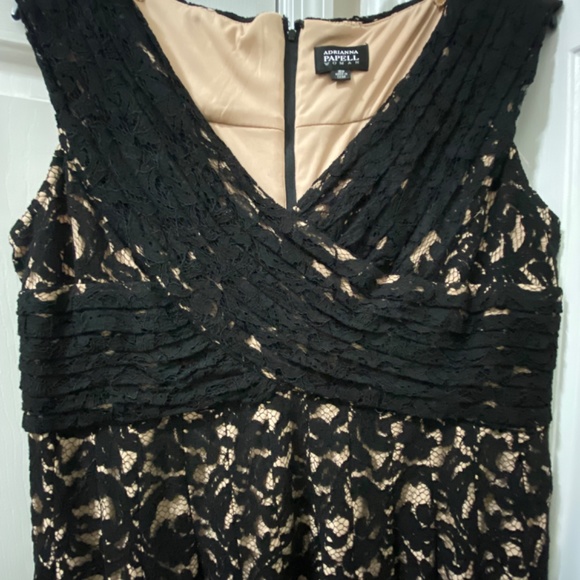 Adrianna Papell Evening dress black/lace/nude - Picture 2 of 4